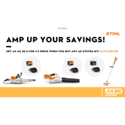 Buy a STIHL AK Battery kit & receive 50% off AK 30 S battery
