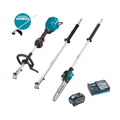 Makita 40V Multi-Function Powerhead and Pole Saw Attachment with Battery and Charger - UX01GT102-B